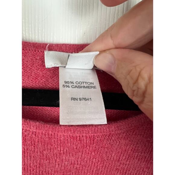 PureJill Cotton Cashmere Blend Knit Top Dolman Sleeve Pink Pocket Sweater 3X - Picture 5 of 10